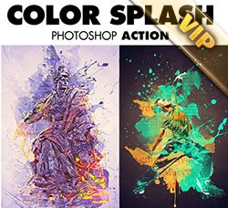 极品PS动作－彩块飞溅（第一版）：Color Splash Photoshop Action